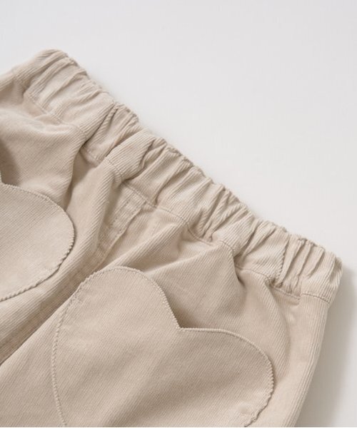 Lycee mine（リセマイン）の「ハートポケット裾フリルコーデュロイパンツ（その他パンツ・キッズ・アイボリー/ブラウン系/ブルーグリーン/ピンク/チャコール・100cm/110cm/120cm/130cm/140cm/150cm）」の10枚目の写真