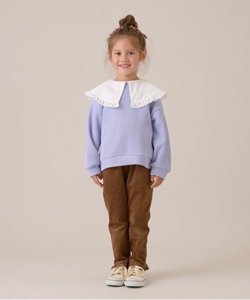 Lycee mine（リセマイン）の「ハートポケット裾フリルコーデュロイパンツ（その他パンツ・キッズ・アイボリー/ブラウン系/ブルーグリーン/ピンク/チャコール・100cm/110cm/120cm/130cm/140cm/150cm）」の18枚目の写真