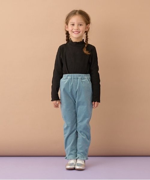 Lycee mine（リセマイン）の「ハートポケット裾フリルコーデュロイパンツ（その他パンツ・キッズ・アイボリー/ブラウン系/ブルーグリーン/ピンク/チャコール・100cm/110cm/120cm/130cm/140cm/150cm）」の20枚目の写真