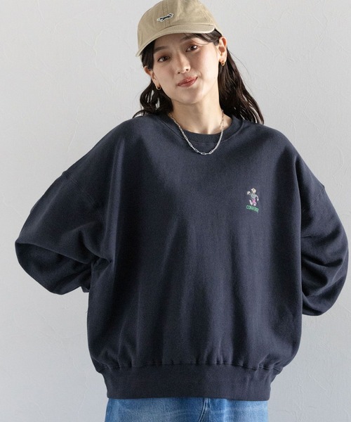 CONVERSE(コンバース)の「CONVERSE/ベアロゴルーズスウェット(スウェット・レディース・ホワイト/ネイビー/ピンク・FREE)」の16枚目の写真