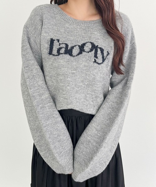 Heather（ヘザー）の「スパンコールロゴニット　149051（ニット/セーター・レディース・グレー/ネイビー/ピンク/レッド・FREE）」の8枚目の写真