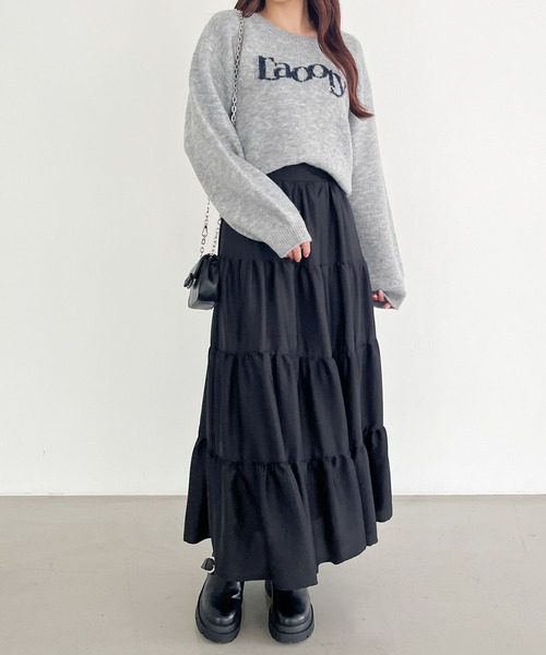 Heather（ヘザー）の「スパンコールロゴニット　149051（ニット/セーター・レディース・グレー/ネイビー/ピンク/レッド・FREE）」の9枚目の写真