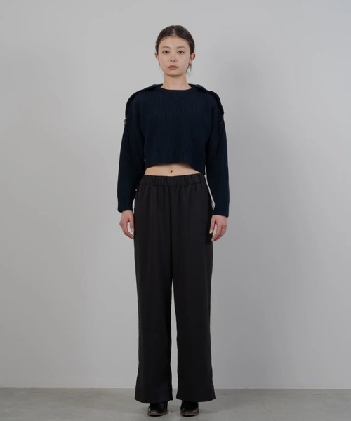 TAN(タン)の「SPANGLE KNITTED SAILOR COLLAR LONG SLEEVE TOPS(その他トップス・レディース・ネイビー/ホワイト・FREE)」の5枚目の写真
