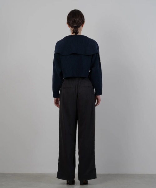 TAN(タン)の「SPANGLE KNITTED SAILOR COLLAR LONG SLEEVE TOPS(その他トップス・レディース・ネイビー/ホワイト・FREE)」の6枚目の写真
