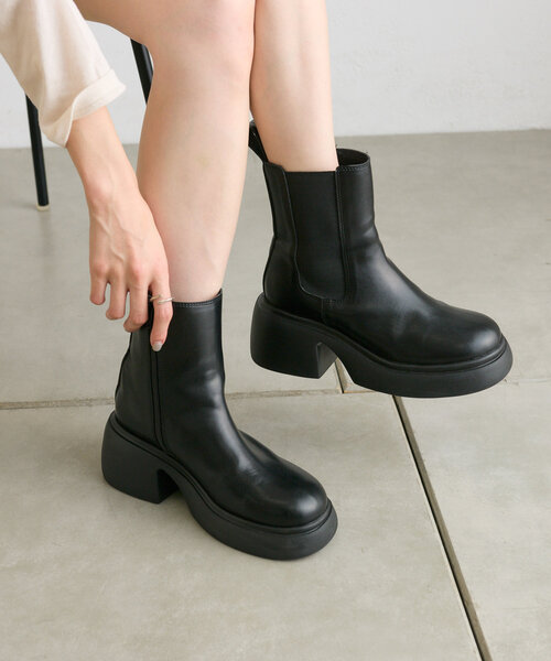 mystic（ミスティック）の「ボリュームソールサイドゴアブーツ（ブーツ・レディース・ブラック・36/37/38）」の4枚目の写真