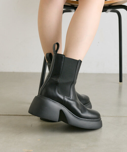 【タイムセール】 beauty&youth ブーツ　23.5 厚底ソールストレッチロングブーツ[品番：ATAW0001328