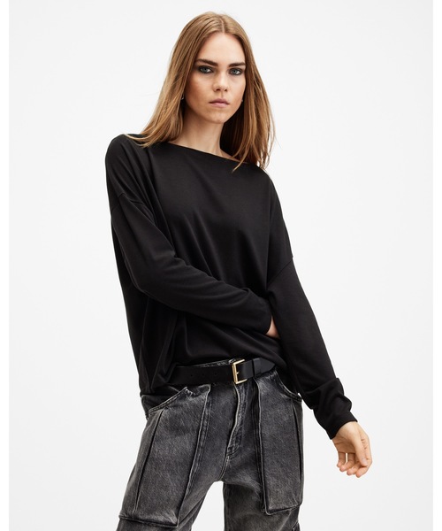 ALLSAINTS(オールセインツ)の「RITA RELAXED FIT T-SHIRT| RITA リラックス フィット Tシャツ(Tシャツ/カットソー・レディース・ブラック・L/M)」の13枚目の写真