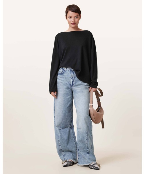 ALLSAINTS(オールセインツ)の「RITA RELAXED FIT T-SHIRT| RITA リラックス フィット Tシャツ(Tシャツ/カットソー・レディース・ブラック・L/M)」の3枚目の写真