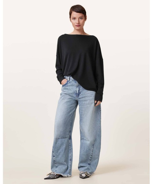 ALLSAINTS(オールセインツ)の「RITA RELAXED FIT T-SHIRT| RITA リラックス フィット Tシャツ(Tシャツ/カットソー・レディース・ブラック・L/M)」の5枚目の写真