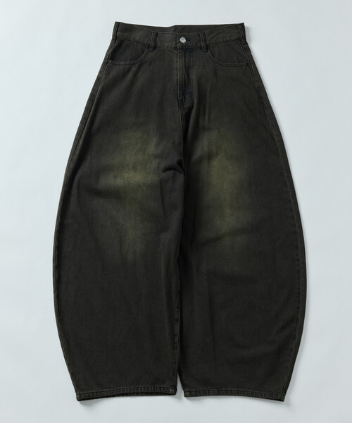 パンツ Baggy silhouette curve denim MR HEARTS/MR HEARTS ミスターハーツ VINTAGE WASH WIDE
