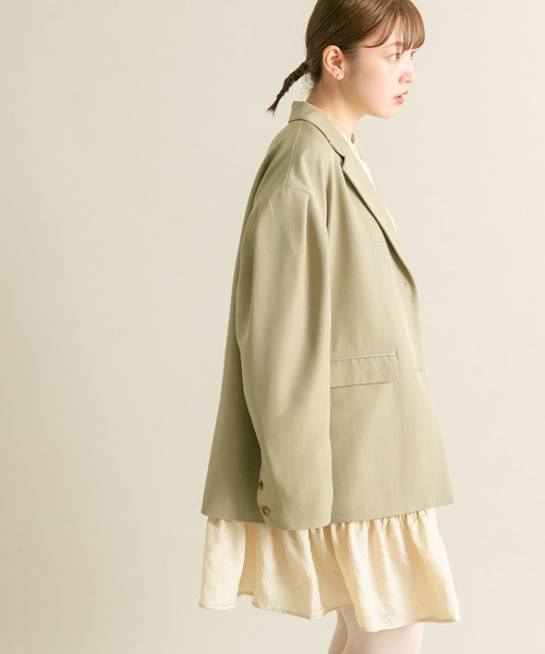 KBF（ケイビーエフ）の「ショルダータックBIGジャケット（その他アウター・レディース・カーキ/グレー系その他・ONE）」の16枚目の写真