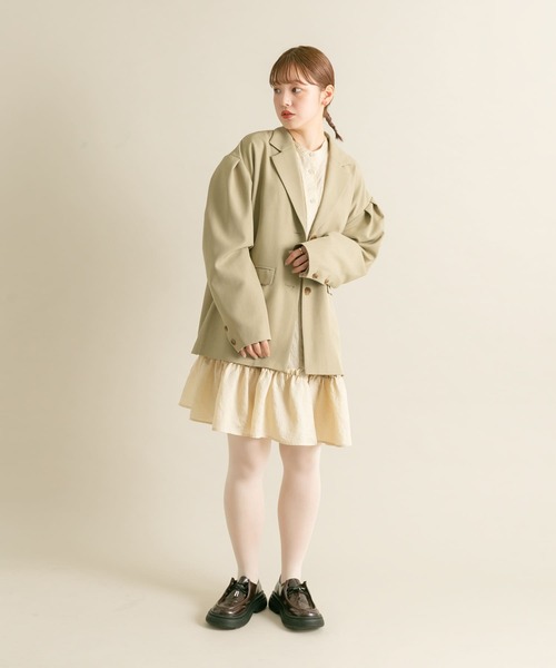 KBF（ケイビーエフ）の「ショルダータックBIGジャケット（その他アウター・レディース・カーキ/グレー系その他・ONE）」の18枚目の写真