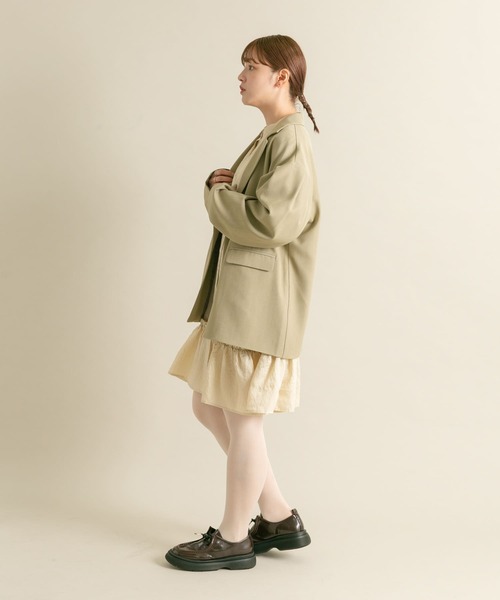 KBF（ケイビーエフ）の「ショルダータックBIGジャケット（その他アウター・レディース・カーキ/グレー系その他・ONE）」の19枚目の写真