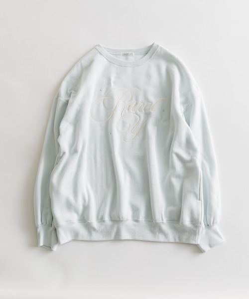 OLIVE des OLIVE(オリーブデオリーブ)の「ロゴ刺繍スウェット(Tシャツ/カットソー・レディース・スミクロ/サックスブルー/トップグレー/オフホワイト・FREE)」の6枚目の写真