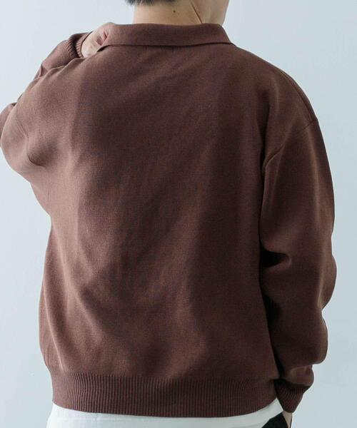 ITEMS URBANRESEARCH（アイテムズ アーバンリサーチ）の「『抗菌/マシンウォッシャブル/UVカット』ミラノリブ スキッパーニットインナーセット（ニット/セーター・メンズ・ブラウン/ベージュ/ブラック・MEDIUM/LARGE）」の7枚目の写真