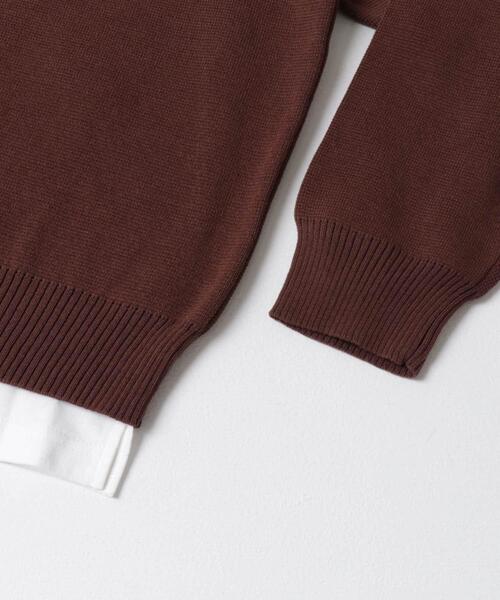 ITEMS URBANRESEARCH（アイテムズ アーバンリサーチ）の「『抗菌/マシンウォッシャブル/UVカット』ミラノリブ スキッパーニットインナーセット（ニット/セーター・メンズ・ブラウン/ベージュ/ブラック・MEDIUM/LARGE）」の13枚目の写真