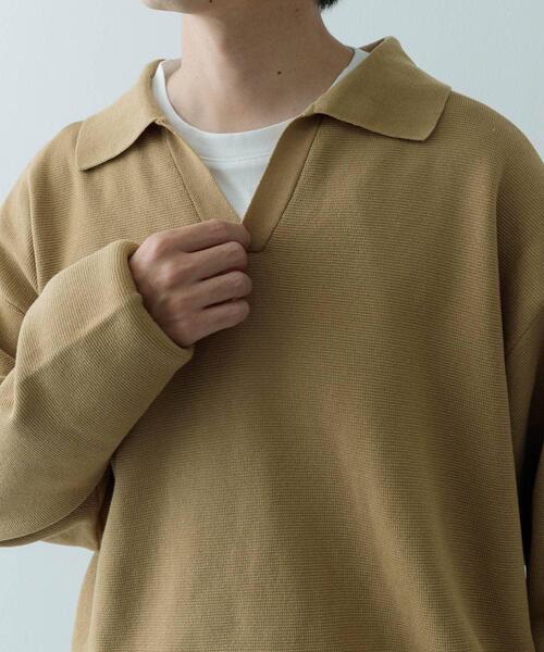 ITEMS URBANRESEARCH（アイテムズ アーバンリサーチ）の「『抗菌/マシンウォッシャブル/UVカット』ミラノリブ スキッパーニットインナーセット（ニット/セーター・メンズ・ブラウン/ベージュ/ブラック・MEDIUM/LARGE）」の14枚目の写真