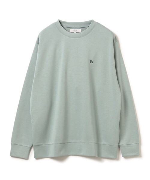 B:MING by BEAMS（ビーミングバイビームス）の「ポンチ ワンポイント クルーネック カットソー（スウェット・メンズ・サックスブルー/ブラウン系その他5/グリーン・S/M/XL/L）」の2枚目の写真