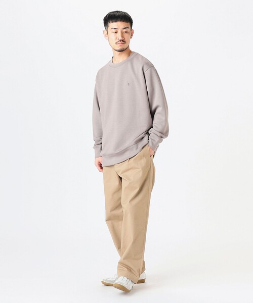 B:MING by BEAMS（ビーミングバイビームス）の「ポンチ ワンポイント クルーネック カットソー（スウェット・メンズ・サックスブルー/ブラウン系その他5/グリーン・S/M/XL/L）」の4枚目の写真