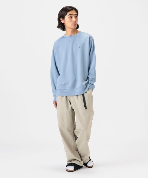 B:MING by BEAMS（ビーミングバイビームス）の「ポンチ ワンポイント クルーネック カットソー（スウェット・メンズ・サックスブルー/ブラウン系その他5/グリーン・S/M/XL/L）」の8枚目の写真