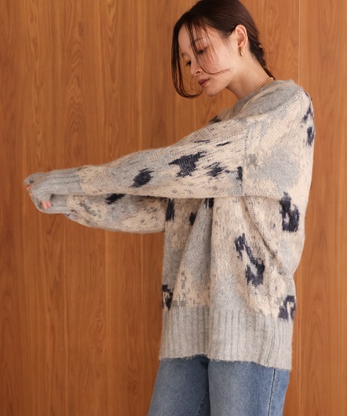 Bab（バブ）の「ニュアンス柄ケガキニットトップス（ニット/セーター・レディース・アイボリー/グレー/ピンク/グリーン・FREE）」の15枚目の写真