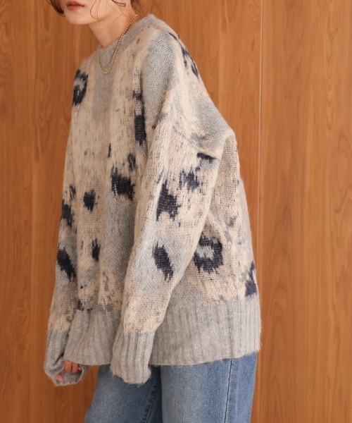 Bab（バブ）の「ニュアンス柄ケガキニットトップス（ニット/セーター・レディース・アイボリー/グレー/ピンク/グリーン・FREE）」の17枚目の写真