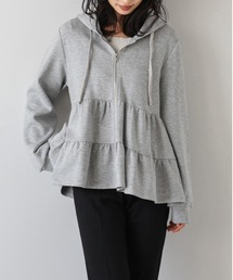 Lajour（ラジュール）の「[日本製]ティアードジップパーカー（パーカー）」