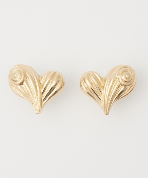 SLY(スライ)の「HEART METAL P/EARRING ハート メタル ピアス(ピアス(両耳用)・レディース・シルバー/ゴールド・FREE)」の2枚目の写真