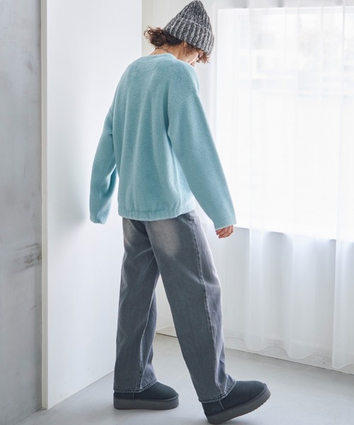 Doux archives（ドゥアルシーヴ）の「ダブルフェイスカーデ（カーディガン/ボレロ・レディース・ブルー/チャコールグレー/ベージュ・FREE）」の14枚目の写真