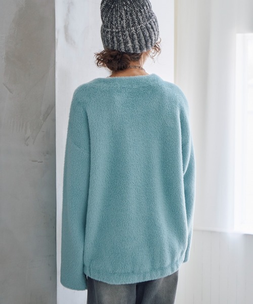 Doux archives（ドゥアルシーヴ）の「ダブルフェイスカーデ（カーディガン/ボレロ・レディース・ブルー/チャコールグレー/ベージュ・FREE）」の21枚目の写真