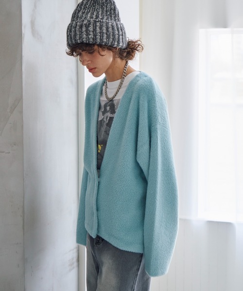 Doux archives（ドゥアルシーヴ）の「ダブルフェイスカーデ（カーディガン/ボレロ・レディース・ブルー/チャコールグレー/ベージュ・FREE）」の22枚目の写真