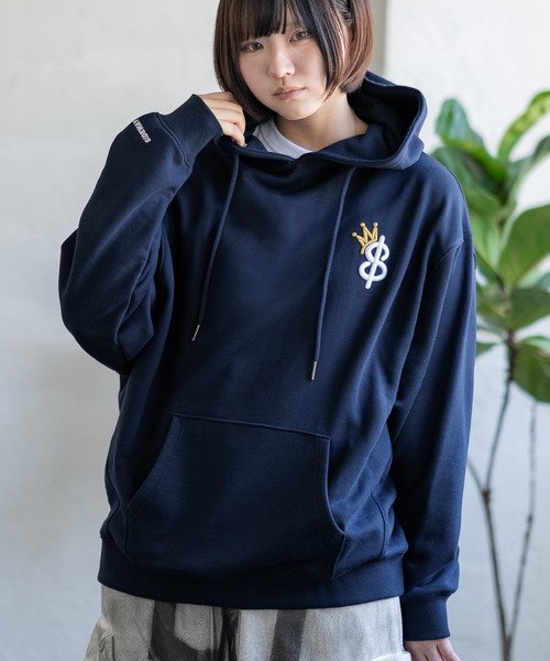 SIDEWAY STANCE（サイドウェイスタンス）の「【SIDEWAY STANCE】特殊加工 スウェット パーカー（パーカー・メンズ・ネイビー/ブラック/ライトグレー系1/ネイビー系/グレー系/ネイビー系1/ブラック系1/ライトグレー/ブラック系・SMALL/X-LARGE/LARGE/MEDIUM）」の8枚目の写真