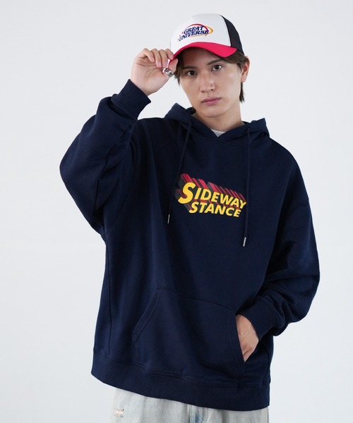 SIDEWAY STANCE（サイドウェイスタンス）の「【SIDEWAY STANCE】特殊加工 スウェット パーカー（パーカー・メンズ・ネイビー/ブラック/ライトグレー系1/ネイビー系/グレー系/ネイビー系1/ブラック系1/ライトグレー/ブラック系・SMALL/X-LARGE/LARGE/MEDIUM）」の18枚目の写真