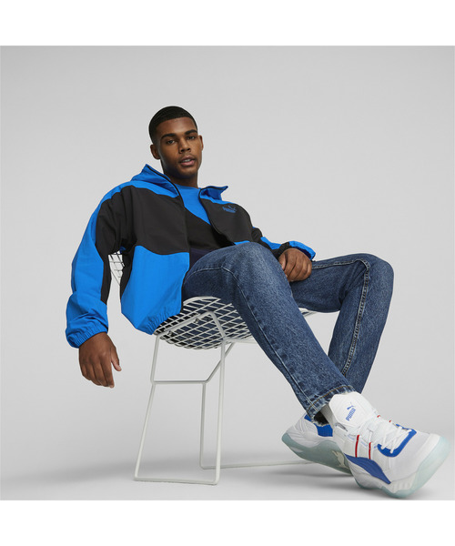 PUMA(プーマ)の「PUMA プーマ メンズ フーデッド ウィンドブレーカー(ブルゾン・メンズ・ブルー/カーキ・LARGE/X-LARGE/X-SMALL/MEDIUM/SMALL)」の6枚目の写真