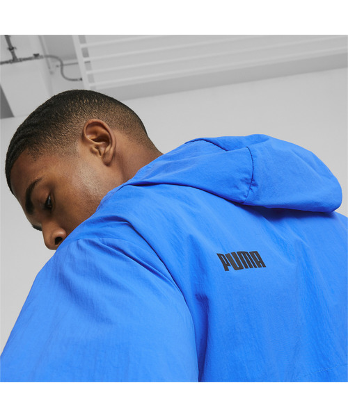 Puma ピステ・ウィンドブレーカー グレー/ミント PUMA公式】メンズ ESS レギュラー ウィンドブレイカー