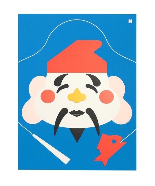 BEAMS JAPAN(ビームス ジャパン)の「京都烏丸六七堂 / 縁起物 福笑い(おもちゃ・レディース・レッド/ブルー・ONE SIZE)」の1枚目の写真