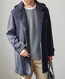 Ikka Lounge ウールコート 雑誌MonoMax12月号掲載】ウールライクニットステンカラーコート