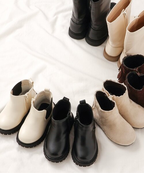 apres les cours(アプレレクール)の「ミドルブーツ(ブーツ・キッズ・ブラック/ベージュ・18/19/17/15 /16)」の8枚目の写真