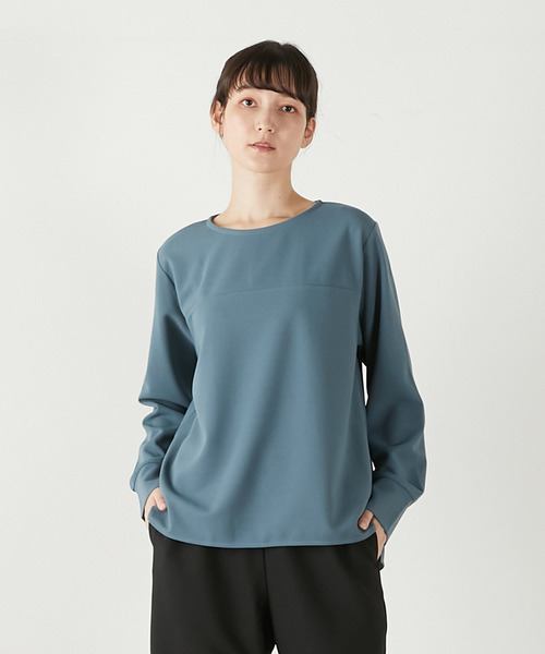 【セール】【ファブリックライクチェスト切り替えカットツイルブラウス】（Tシャツ/カットソー）｜MELROSE claire（メルローズ クレール）