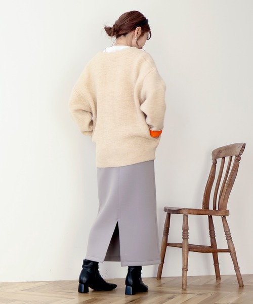 【美品】ANTIPAST パッチワーク カーディガン 長袖 アイボリー 1 LOWRYS FARM（ローリーズファーム）の「パッチワーククラフト