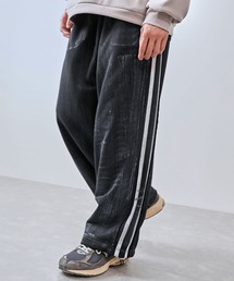 JUNRED | サイドラインスウェットワイドパンツ(その他パンツ)