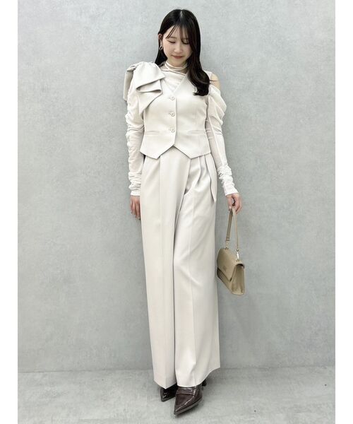 dazzlin（ダズリン）の「アシメウエストセミウエストパンツ（その他パンツ・レディース・グレー/ベージュ・SMALL/MEDIUM）」の8枚目の写真