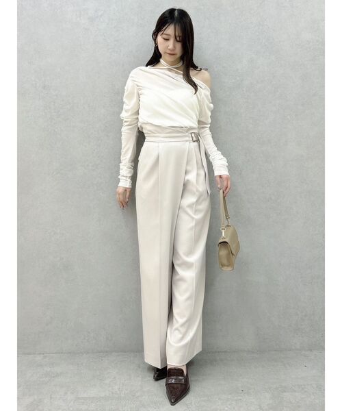 dazzlin（ダズリン）の「アシメウエストセミウエストパンツ（その他パンツ・レディース・グレー/ベージュ・SMALL/MEDIUM）」の18枚目の写真