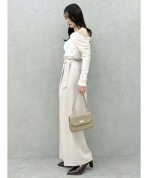 dazzlin（ダズリン）の「アシメウエストセミウエストパンツ（その他パンツ・レディース・グレー/ベージュ・SMALL/MEDIUM）」の3枚目の写真