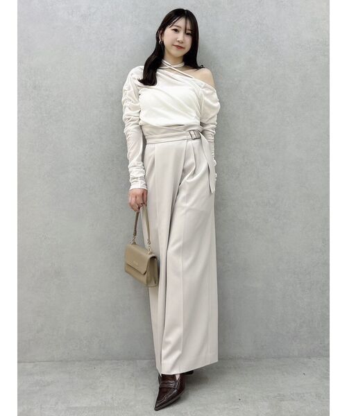 dazzlin（ダズリン）の「アシメウエストセミウエストパンツ（その他パンツ・レディース・グレー/ベージュ・SMALL/MEDIUM）」の15枚目の写真