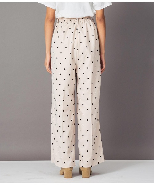 Settimissimo(セッティミッシモ)の「ウエストタック起毛フロッキードットワイドパンツ(その他パンツ・レディース・オフホワイト/ダークグレー・FREE)」の6枚目の写真
