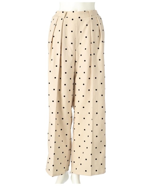 Settimissimo(セッティミッシモ)の「ウエストタック起毛フロッキードットワイドパンツ(その他パンツ・レディース・オフホワイト/ダークグレー・FREE)」の7枚目の写真