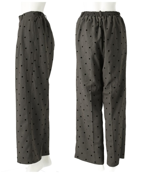 Settimissimo(セッティミッシモ)の「ウエストタック起毛フロッキードットワイドパンツ(その他パンツ・レディース・オフホワイト/ダークグレー・FREE)」の9枚目の写真