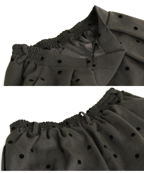 Settimissimo(セッティミッシモ)の「ウエストタック起毛フロッキードットワイドパンツ(その他パンツ・レディース・オフホワイト/ダークグレー・FREE)」の10枚目の写真