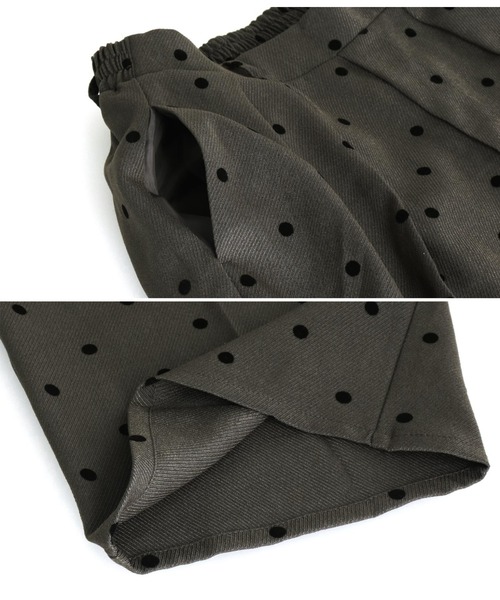 Settimissimo(セッティミッシモ)の「ウエストタック起毛フロッキードットワイドパンツ(その他パンツ・レディース・オフホワイト/ダークグレー・FREE)」の11枚目の写真